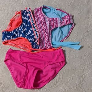 NWOT JUSTICE 3 SWIM SUITS BATTOM SZ12